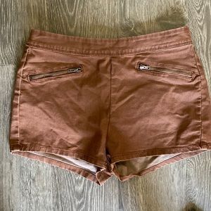 Bullhead Denim Camel High Waisted Shorts Size 5